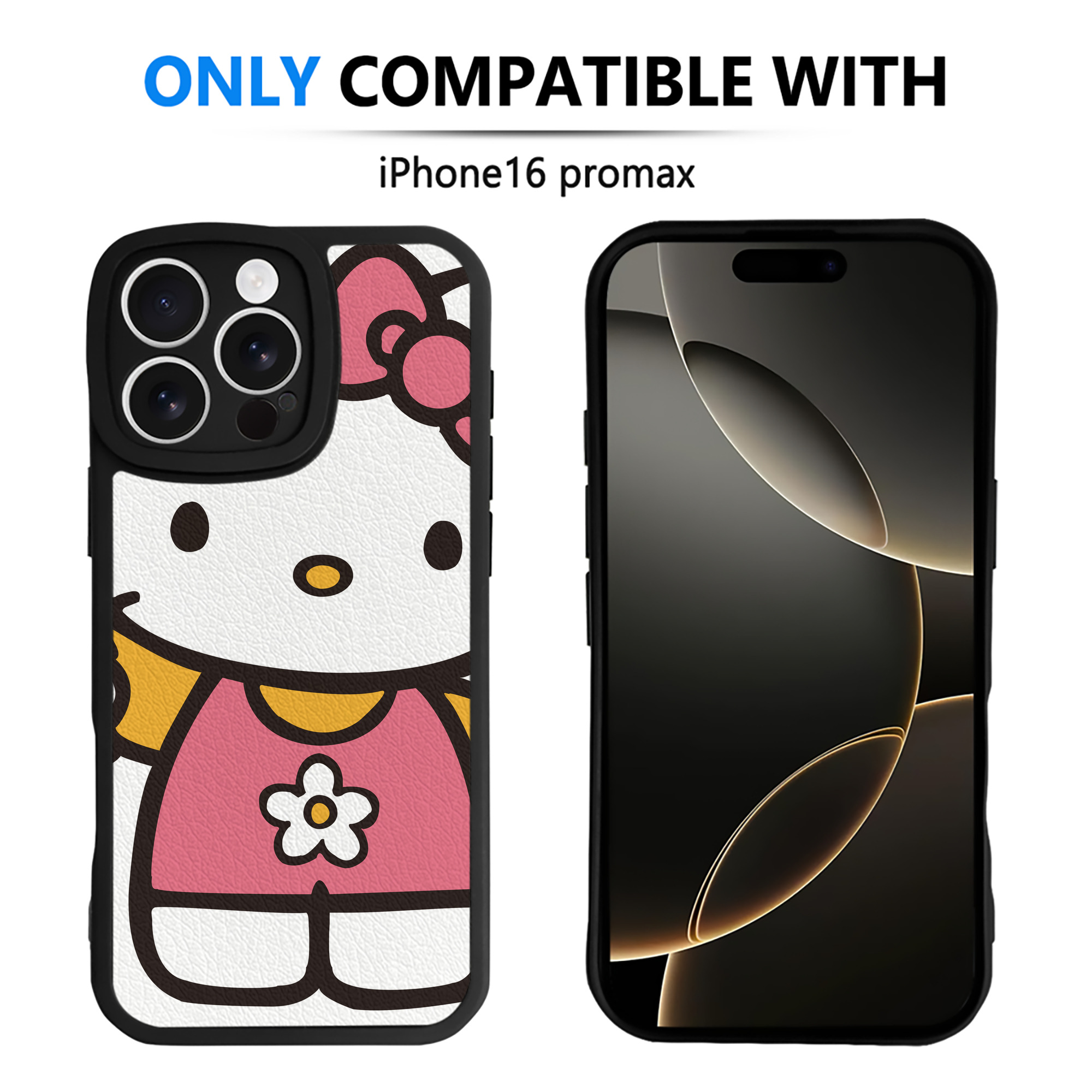 （画像用） Hello Kitty ハローキティ 【iPhone 16シリーズ対応】シリコンスマホケース（レザー調） 材質：シリコン